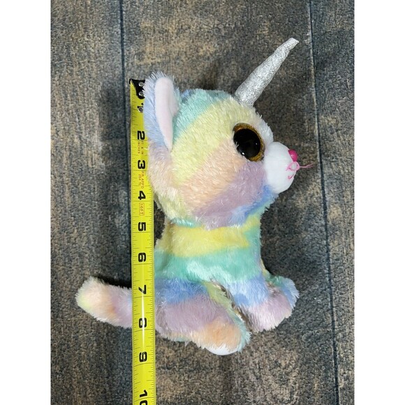TY Beanie Boos Heather Unicorn Rainbow Cat Plush Stuffed Animal, Small 6” Plush! - Picture 9 of 9